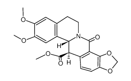 (+/-)-trans-2,3-Dimethoxy-8-oxo-9,10-(methylenedioxy)-13-(methoxycarbonyl)tetrahydroprotoberberine结构式