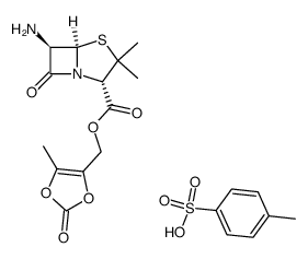 (5-methyl-2-oxo-1,3-dioxolen-4-yl)methyl 6β-aminopenicillanate p-toluenesulfonate结构式