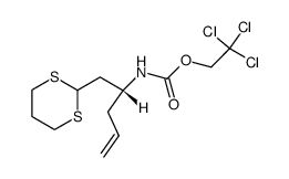 2,2,2-trichloroethyl (R)-(1-(1,3-dithian-2-yl)pent-4-en-2-yl)carbamate Structure