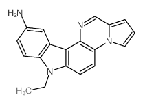 amino-12-ethyl-9-pyrrolo<1',2':1,2>pyrazino<6,5-c>carbazole Structure