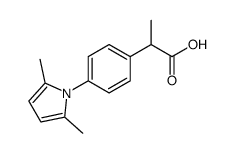 2-[4-(2,5-dimethylpyrrol-1-yl)phenyl]propanoic acid结构式