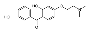 [4-[2-(dimethylamino)ethoxy]-2-hydroxyphenyl] phenyl ketone hydrochloride结构式