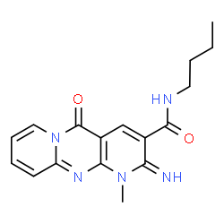 N-butyl-2-imino-1-methyl-5-oxo-1,5-dihydro-2H-dipyrido[1,2-a:2,3-d]pyrimidine-3-carboxamide结构式