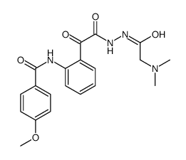 2-((4-Methoxybenzoyl)amino)-alpha-oxobenzeneacetic acid 2-((dimethylam ino)acetyl)hydrazide Structure