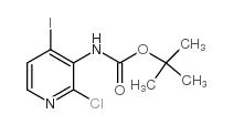 (2-氯-4-碘-3-吡啶)-氨基甲酸叔丁酯结构式
