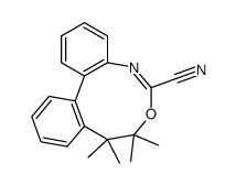 5,6-dihydro-5,5,6,6-tetramethyl-8-cyanodibenz(d,f)-1,3-oxazonine Structure