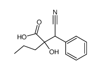 3-cyano-2-hydroxy-3-phenyl-2-propyl-propionic acid Structure