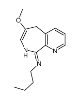 N-butyl-6-methoxy-5H-pyrido[2,3-c]azepin-9-amine结构式