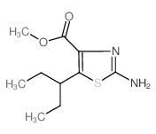 Methyl 2-amino-5-pent-3-yl-1,3-thiazole-4-carboxylate结构式