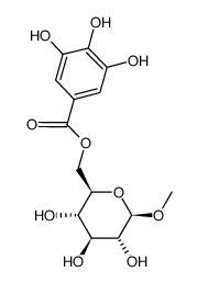 methyl 6-O-galloyl-β-D-glucopyranoside结构式