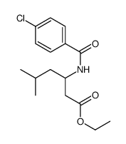 ethyl 3-[(4-chlorobenzoyl)amino]-5-methylhexanoate结构式