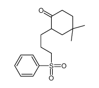 2-[3-(benzenesulfonyl)propyl]-4,4-dimethylcyclohexan-1-one结构式