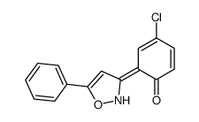 4-chloro-6-(5-phenyl-1,2-oxazol-3-ylidene)cyclohexa-2,4-dien-1-one结构式