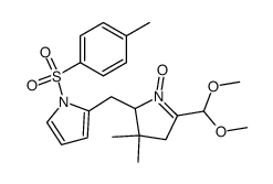 1-(dimethoxymethyl)-2,3,4,5-tetrahydro-3,3-dimethyl-N11-p-tosyldipyrrin N10-oxide Structure