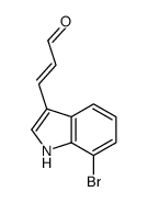 3-(7-bromo-1H-indol-3-yl)prop-2-enal结构式