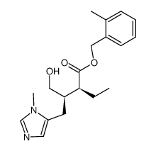 2-methylbenzyl (2S,3R)-2-ethyl-4-hydroxy-3-((1-methyl-1H-imidazol-5-yl)methyl)butanoate结构式