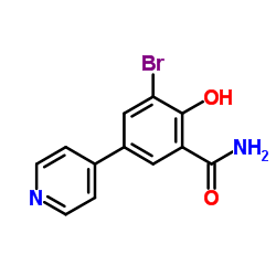 3-Bromo-2-hydroxy-5-(4-pyridinyl)benzamide Structure
