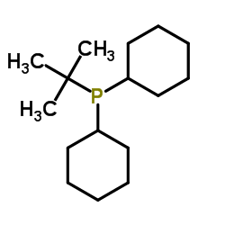 Dicyclohexyl(2-methyl-2-propanyl)phosphine Structure