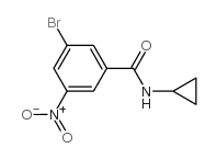 N-环丙基-3-溴-5-硝基苯甲酰胺结构式