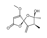 1,6-Dioxaspiro[4.4]non-3-en-2-one, 7-hydroxy-4-methoxy-7,8-dimethyl-9-methylene-, (5S,7R,8S) Structure