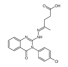 4-(2-(3-(4-chlorophenyl)-4-oxo-3,4-dihydroquinazolin-2-yl)hydrazono)pentanoic acid Structure