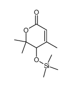 4,6,6-Trimethyl-5-trimethylsiloxy-5,6-dihydro-2H-pyran-2-on结构式
