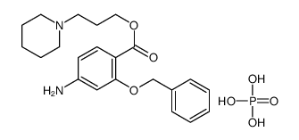 dihydrogen phosphate,3-piperidin-1-ium-1-ylpropyl 4-amino-2-phenylmethoxybenzoate Structure