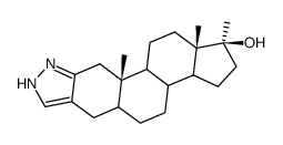 17-methyl-1'(2')H-androstano[2,3-c]pyrazol-17-ol Structure