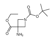 1-Boc-3-氨基氮杂环丁烷-3-甲酸乙酯结构式