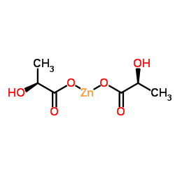 Zinc bis[(2S)-2-hydroxypropanoate] Structure