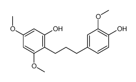 2-[3-(4-hydroxy-3-methoxyphenyl)propyl]-3,5-dimethoxyphenol结构式