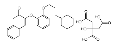 (Z)-4-Phenyl-3-(2-(3-piperidinopropoxy)phenoxy)-3-buten-2-one citrate (1:1)结构式