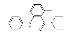 N,N-diethyl-2-(N-phenylamino)-6-methylbenzamide结构式