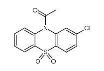 10-acetyl-2-chloro-phenothiazine-5,5-dioxide结构式
