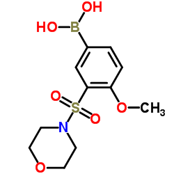 (4-甲氧基-3-(吗啉代磺酰)苯基)硼酸结构式