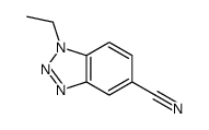 1-乙基-1,2,3-苯并三唑-5-甲腈结构式