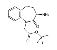 (3S)-3-氨基-1-(叔丁基羧基甲基)-2,3,4,5-四氢-1H-苯氮杂革-2-酮结构式