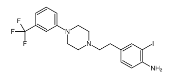 1-(2-(3-iodo-4-aminophenyl)ethyl)-4-(3-(trifluoromethyl)phenyl)piperazine structure
