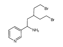 5-bromo-3-(2-bromoethyl)-1-(pyridin-3-yl)pentan-1-amine Structure