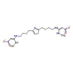 N1,N1'-[2,4-Thiazolediylbis(Methylenethio-2,1-ethanediyl)]bis(N'-Methyl-2-nitro-1,1-ethenediamine) picture