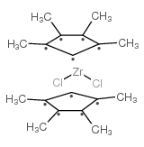Bis(tetramethylcyclopentadienyl)zirconium dichloride Structure