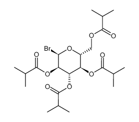 (+)-2,3,4,6-tetra-O-isobutyryl-α-D-glucopyranosyl bromide Structure
