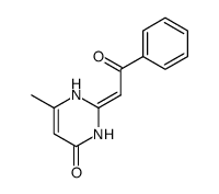 (E,Z)-6-methyl-2-(2-oxo-2-phenylethylidene)-2,3-dyhydropyrimidin-4(1H)-one Structure