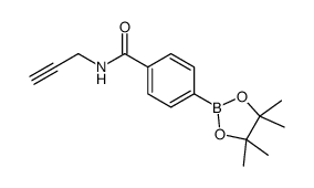 4-(2-丙炔基氨基甲酰)苯基硼酸频哪醇酯结构式