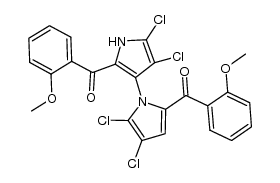 (4,4',5,5'-tetrachloro-1'H-1,3'-bipyrrole-2,2'-diyl)bis((2-methoxyphenyl)methanone)结构式