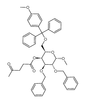 methyl 6-O-p-anisyldiphenylmethyl-2,3-di-O-benzyl-4-O-levulinoyl-α-D-galactopyranoside Structure