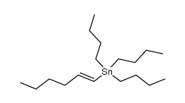 (E)-1-tributylstannyl-1-hexene结构式