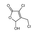 3-chloro-4-(chloromethyl)-5-hydroxy-2(5H)-furanone结构式