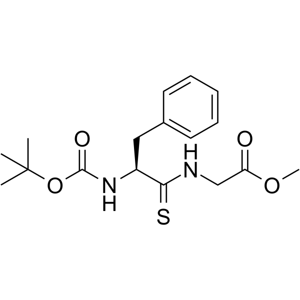 Glycine, N-[(1,1-dimethylethoxy)carbonyl]thio-L-phenylalanyl-, methyl ester Structure