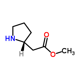 (R)-2-(2-吡咯烷基)乙酸甲酯结构式